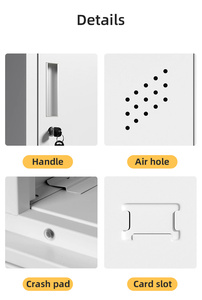 خزانة مودولار متينة للمدارس/الصالات الرياضية - خزانة قابلة لتعديل الارتفاع بطلاء مقاوم للماء مع قفل أمان - Product Image 3