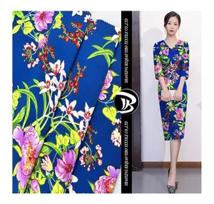 Yibo Textile No MOQ shaoxing supplier polyester spandex knit stretch printed scuba fabric for suit