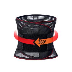New Nylon Waist Trainer Belt Breathable Tight Support <b>Back</b> <b>Brace</b> Black Adjustable Lumbar Support Strap Spine Support - Product Image 5