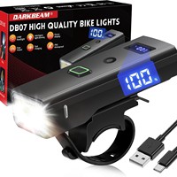 Feux arrière de vélo en aluminium pour l'extérieur, rechargeables par USB, batterie externe, lampe torche LED HID EDC, faisceau réglable, étanche IP65