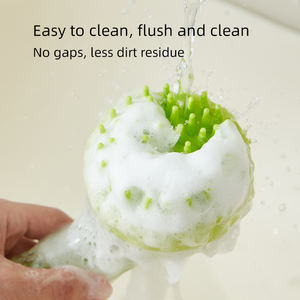 فرشاة استحمام للبيع بالجملة فرشاة تنظيف فروة الرأس للقطط والكلاب فرشاة الشامبو لتنظيف الشعر بمقبض طويل فرشاة حمام للاستخدام المنزلي - Product Image 6