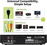 Catu Daya Tipe-C untuk Penggunaan di Rumah/Mobil 1080P HD untuk & Pemutar CD dengan Karaoke