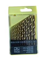 Peaktop Ensemble de 13 forets hélicoïdaux HSS plaqués titane de 1,5 à 6,5 mm