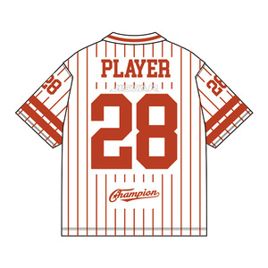 Vintage Pinstripe Mesh Streetwear Oversized V Neck Hip-Hop Sports <strong>Shirt</strong> Custom Red <strong>White</strong> Striped Football Jersey - Product Image 2