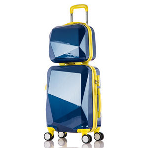 Meilleures ventes Bagages à la mode à <span class=keywords><strong>coque</strong></span> rigide Conception personnalisée Sac de voyage Valise à roulettes Ensemble avec mini trousse de maquillage - Product Image 4