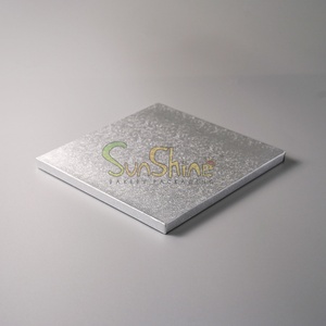 Sunshine Custom Thickness <b>Square</b> <b>Cake</b> Drum Food Grade Waterproof Gold Foil 8 10 12 14 16 Inch Corrugated Paper <b>Cake</b> Base <b>Board</b> - Product Image 3
