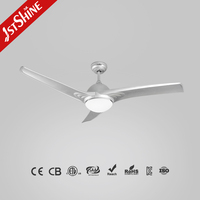 Ventilateur de plafond 1stshine 52 pouces avec pales en ABS, faible consommation d'énergie, ultra silencieux, économie d'énergie, Wi-Fi TUYA avec lumière