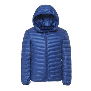 Doudoune bleu pour hommes, manteau d'hiver avec plumes, remplissage Offre Spéciale/800