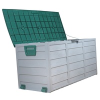 Boîte de rangement extérieure résistante aux intempéries, conteneur de rangement pour terrasse avec serrure pour outils de jardin, fournitures de piscine