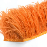 Vente en gros de plumes d'autruche blanches teintées épaisses à 3 plis de 15-18 cm, franges de plumes d'autruche pour robe de mariée, vêtements de danse