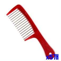 Peigne en bois anti-électrique à dents larges à la mode Poignée en acier et plastique élégante pour un usage domestique-5 couleurs sélectionnées au hasard - Product Image 1