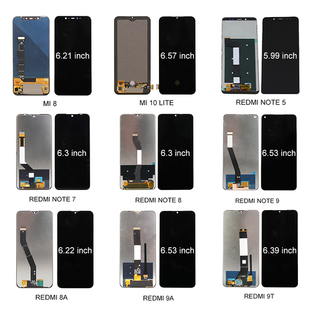 Smartphone Screen Lcd Touch Display for Xiaomi Redmi 7 8 9 9a and Note 6 7 8 9 10 Lite Lcd Cell Phone Parts