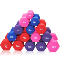 Nouvel arrivage : Ensemble d'haltères hexagonales colorées en vinyle, 1-10 kg, antidérapantes, pour fitness et musculation à domicile