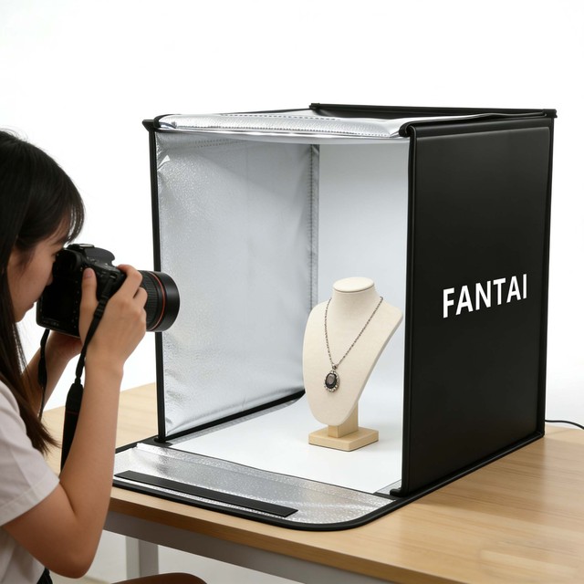 40cm Professional Photo Studio Light Box New  LED Photography Accessories with PVC Backdrop for Home Use
