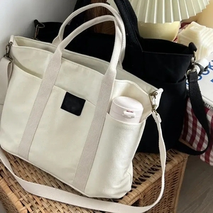 Borsa Tote in tela con tasca multipla da donna borsa a tracolla di grandi dimensioni con borsa Tote con scomparti - Product Image 1