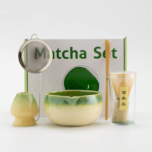 Shusen 100-teiliges Matcha-Set, 5-teilig, handgefertigte Keramik-Chawan, Bambuslöffel, Premium japanischer umweltfreundlicher Japandi-Stil, Edelstahl-Tee - Product Image 6