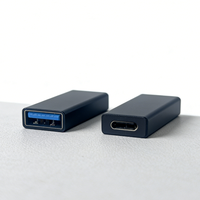 Adaptador USB 3.0 Tipo-C a USB Dual Hembra con Salida de CC, Compatible con Auriculares Tipo C, Cargadores Rápidos, Cámara, Aleación de Aluminio