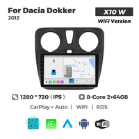 MEKEDE X10 X20 X30 X40 UIS7865 8+128G QLED AKM DSP CarPlay sans fil Android Auto pour Dacia Dokker 2012