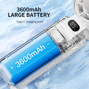 Новое поступление, портативный складной мини-вентилятор с цифровым дисплеем - Product Image 2