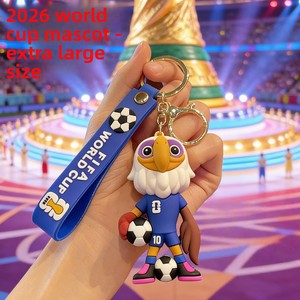 Porte-clés pendentif mascotte en PVC à motif de dessin animé, thème 2026 - Cadeau transfrontalier le plus vendu pour usage quotidien - Product Image 3