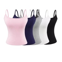 Débardeur Cami Uni à Col Carré pour Femme, Bretelles Fines, Coupe Slim, Sans Manches, Basique Quotidien, Vente en Gros
