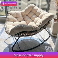 Fauteuil inclinable à bascule en métal nid d'oiseau, pour balcon, détente, repos, mobilier moderne pour la maison, adulte