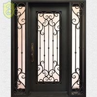 Portes Françaises Extérieures en Acier Faciles à Nettoyer, Doubles, Métalliques, Modernes, Anti-Effraction, pour Villa, Appartement, Entrée Industrielle Verticale