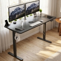 Bureau debout commercial en bois vintage avec cadre en fer, réglable en hauteur, durable