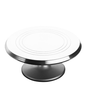 Aluminum Alloy Baking Turntable 10 Inch Round Cake Decorating Tool With Plastic Base For Cake Making - Product Image 1