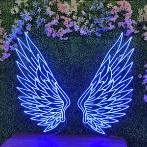 Decoration Electronic Led Light Neon Sign No Moq Angel Wings Neon Sign Custom Led Customize Led Logo Sign