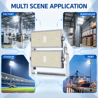 Lampu Sorot LED Luar Ruangan Efisiensi Tinggi 160lm W 480W 560W AC100 277V untuk Penerangan Stadion, Tempat Parkir, dan Fasad Bangunan