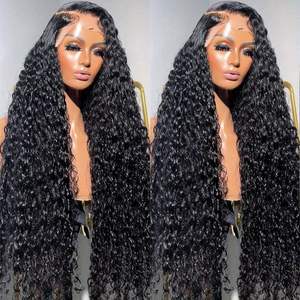 En iyi gözden vietnamca İŞLENMEMİŞ SAÇ su dalgası 150% 200% 250%, önceden ağartılmış düğüm çift çizilmiş insan saçı dantel Frontal peruk - Product Image 1