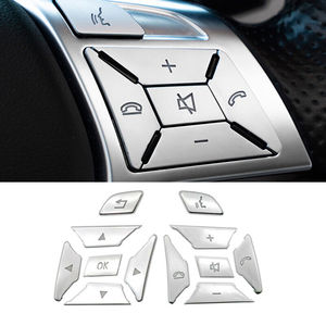 Calcomanías adhesivas embellecedoras para cubierta de botón de volante para Mercedes Benz E <span class=keywords><strong>C</strong></span> CLS GLA SLK clase W204 W176 W246 C117 W166 X205 R172 W212 - Product Image 2