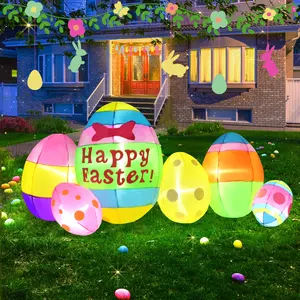 Mutlu paskalya yumurtaları veranda süslemeleri paskalya festivali parti malzemeleri Bunny süslemeleri şişme hava modelleri