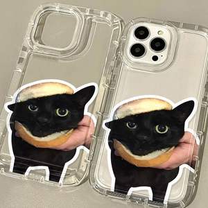 Funda de teléfono de TPU transparente con borde de cojín de aire con diseño personalizado de gato de Hamburgo para Iphone 8 X Xr Xs <span class=keywords><strong>Max</strong></span> 11 12 13 14 15 16 17 - Product Image 2