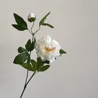 Bunga peoni mewah tiruan, dekorasi rumah Peony kepala ganda, dihiasi dengan bunga dekoratif Nordik