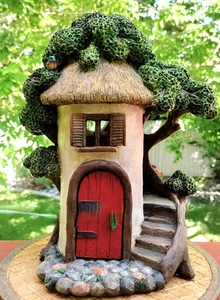Casetta delle fate porta di apertura del giardino in miniatura decorazione giardino giardino fornitura Cottage - Product Image 2