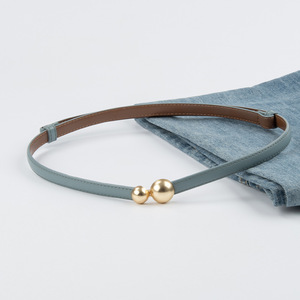 Cintura da <span class=keywords><strong>Donna</strong></span> <span class=keywords><strong>in</strong></span> Vera <span class=keywords><strong>Pelle</strong></span> di Vacchetta di Alta Qualità con Fibbia <span class=keywords><strong>in</strong></span> Lega - Product Image 4