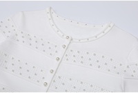 Ensemble robe et haut en tricot perlé élégant de haute qualité OUDINA Fashion en stock