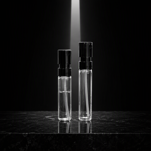 Mini <b>Perfume</b> <b>Atomizer</b> Bottle Clear Glass Body Black Spray Cap Empty <b>Refillable</b> <b>Travel</b> Size Cosmetic Packaging Vial Wholesale - Product Image 2