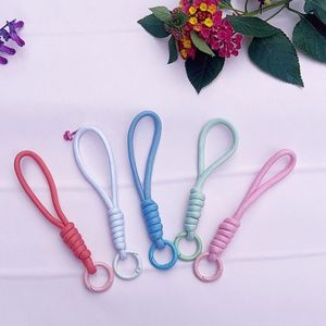 Cordón trenzado de cuerda de colores para cámara y teléfono móvil, cadena corta con dije, antipérdida, correa de muñeca para coche, llavero - Product Image 6