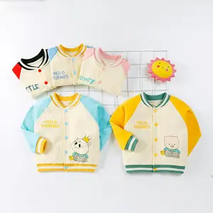 Nueva primavera y otoño chaqueta de los niños ropa de bebé niño niña 100% algodón chaqueta niños abrigo Jersey Sudadera con capucha