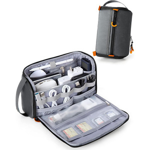 Bolsa Organizadora de Cables y Accesorios Electrónicos de Viaje, Personalizada de Fábrica, de Nailon y Poliéster, con Múltiples Compartimentos, Portátil - Product Image 1