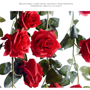 Guirnaldas de Rosas Blancas Artificiales de Seda, Enredaderas de Rosas Colgantes, Plantas de Hiedra de Rosas para Decoración de Arreglos de Arco de Oficina para Bodas - Product Image 5