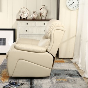เก้าอี้นวดไฟฟ้าหนังสีขาวพร้อมรีโมทคอนโทรลสำหรับใช้ในบ้าน - Product Image 2