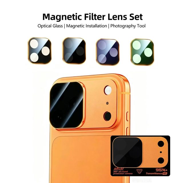 Magnetic Filter Camera Lens Protector ND 32 for iPhone 17 Pro / 17 Pro Max AR AF HD Anti-Scratch 360° Full Cover Lens Film