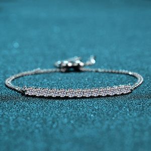 Pulsera de tenis de Plata de Ley 925, pulseras ajustables de diamantes de moissanita cultivados en laboratorio, joyería fina al por mayor - Product Image 3