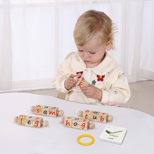 Montessori Bảng Chữ Cái Chơi Đặt Bằng Gỗ Từ Khối Chữ Cái Hội Đồng Quản Trị Học Tập Câu Đố Giáo Dục Hộp Cho Trẻ Em - Product Image 4