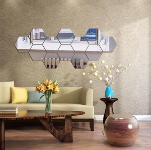 <span class=keywords><strong>Adesivi</strong></span> a Specchio Promozionali, Vari Stili, Pannelli <span class=keywords><strong>Decorativi</strong></span> di Lusso per Pareti e Pavimenti, Decorazione d'Interni, Specchio Adesivo Esagonale - Product Image 2