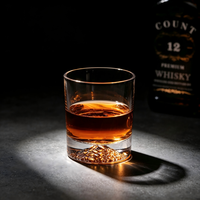 Verre à whisky sans pied transparent pour sublimation, design classique et durable